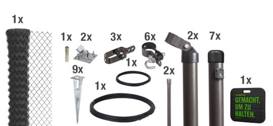Alberts Maschendrahtzaun, (Set), Höhe: 80-200cm, Gesamtlänge: günstig online kaufen