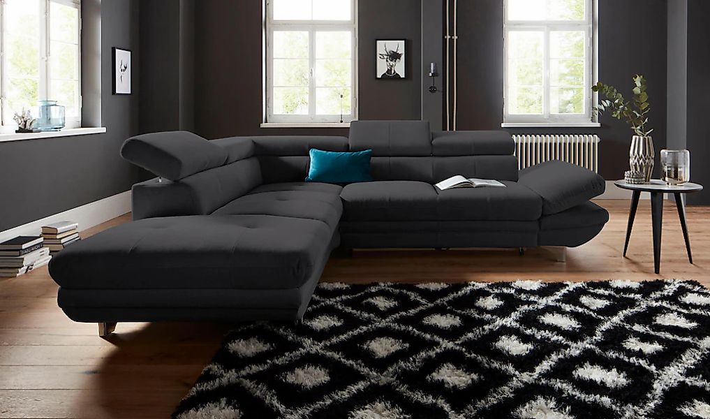 COTTA Ecksofa "Enterprise L-Form", mit Arm- & Kopfteilverstellung, wahlweis günstig online kaufen