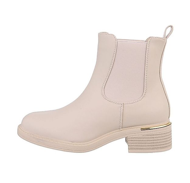Ital-Design Damen Chelsea Freizeit Chelseaboots Blockabsatz Chelsea Boots i günstig online kaufen