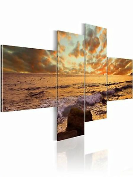 artgeist Wandbild Sonnenuntergang am Meer mehrfarbig Gr. 200 x 90 günstig online kaufen