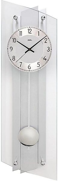 AMS Funk-Pendelwanduhr F5261 (Quarzuhr,Holzgehäuse,Esszimmer,Wohnzimmer) günstig online kaufen
