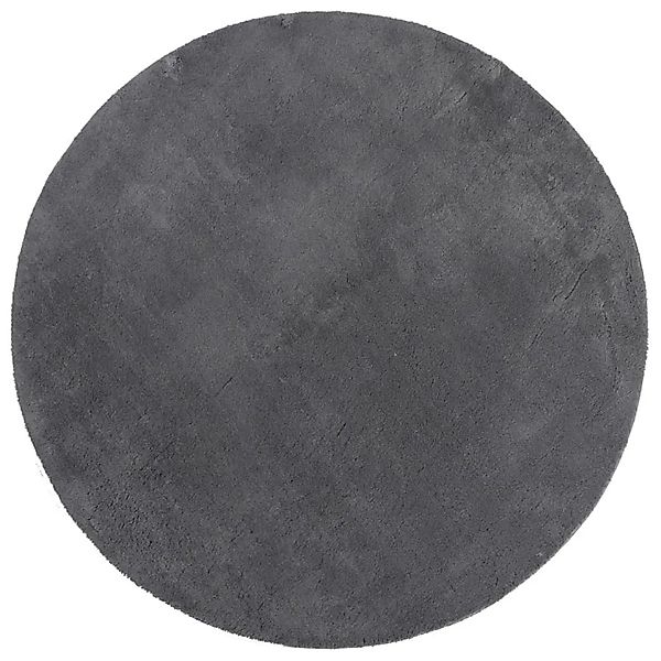 vidaXL Teppich HUARTE Kurzflor Weich und Waschbar Anthrazit Ø 80 cm 375008 günstig online kaufen