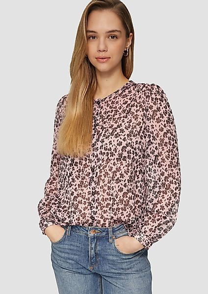 QS Langarmbluse Leicht transparente Chiffonbluse mit günstig online kaufen