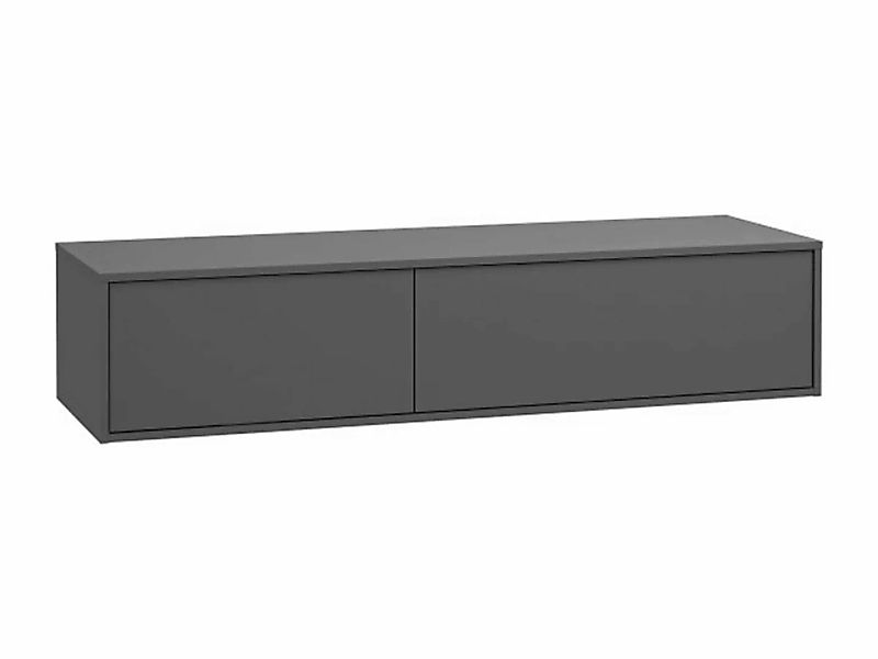 Waschbeckenunterschrank hängend - Anthrazit - 150 cm - ISAURE II günstig online kaufen