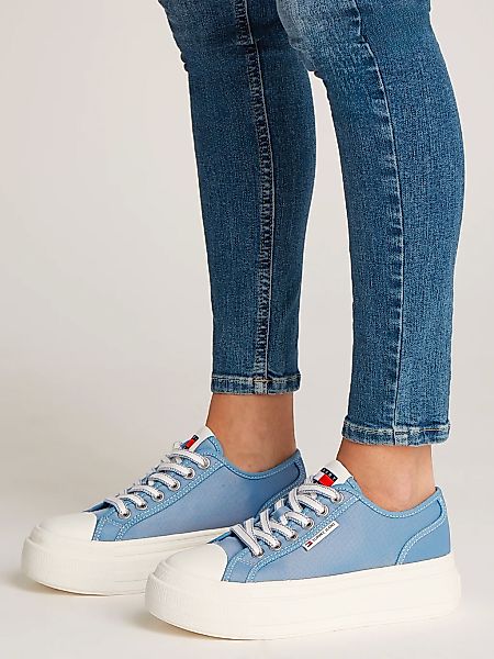 Tommy Jeans Plateausneaker "TJW FOXING FLATFORM SNEAKER LOW", Freizeitschuh günstig online kaufen