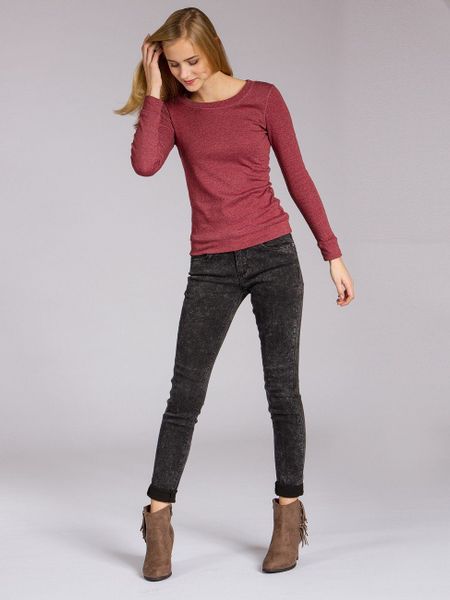 Caspar Langarmshirt MUSE SRT024 figurfreundliches Damen günstig online kaufen