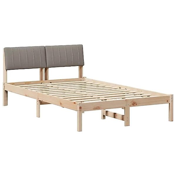 vidaXL Bettgestell Braun und Taupe 120 x 200 cm Massivholz Kiefer 878682 günstig online kaufen