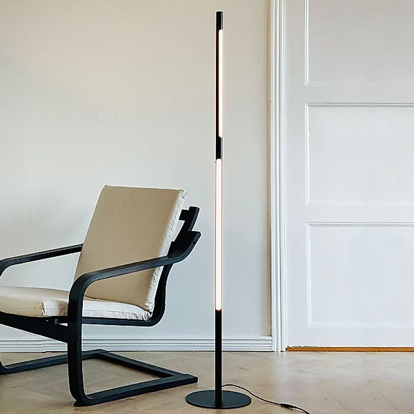 Dyberg Larsen LED-Stehleuchte Vagner, schwarz, Höhe 150 cm günstig online kaufen