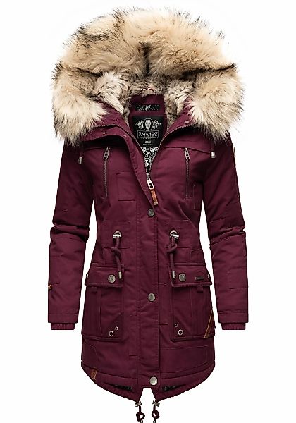 Navahoo Wintermantel "Honigfee" stylischer Baumwollparka mit Kunstfell-Kapu günstig online kaufen