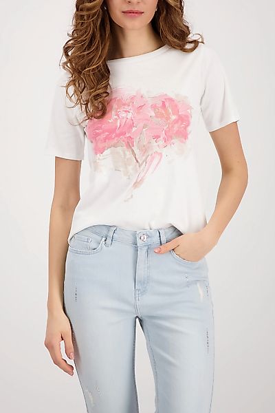 Monari T-Shirt "Shirt verwischte Blume" Regular fit mit Blumenprint günstig online kaufen