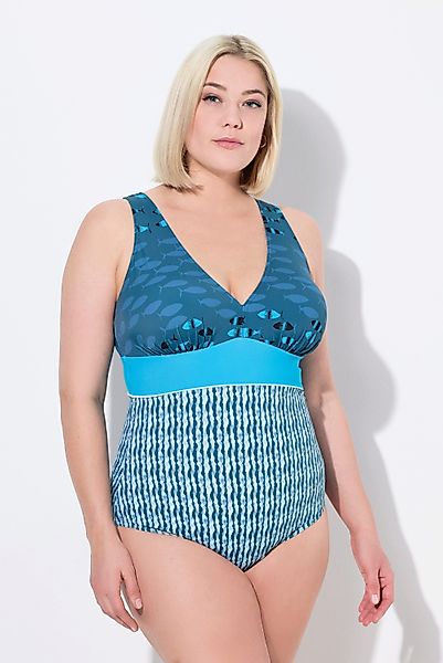 Ulla Popken Badeanzug Badeanzug Fische Softcups günstig online kaufen