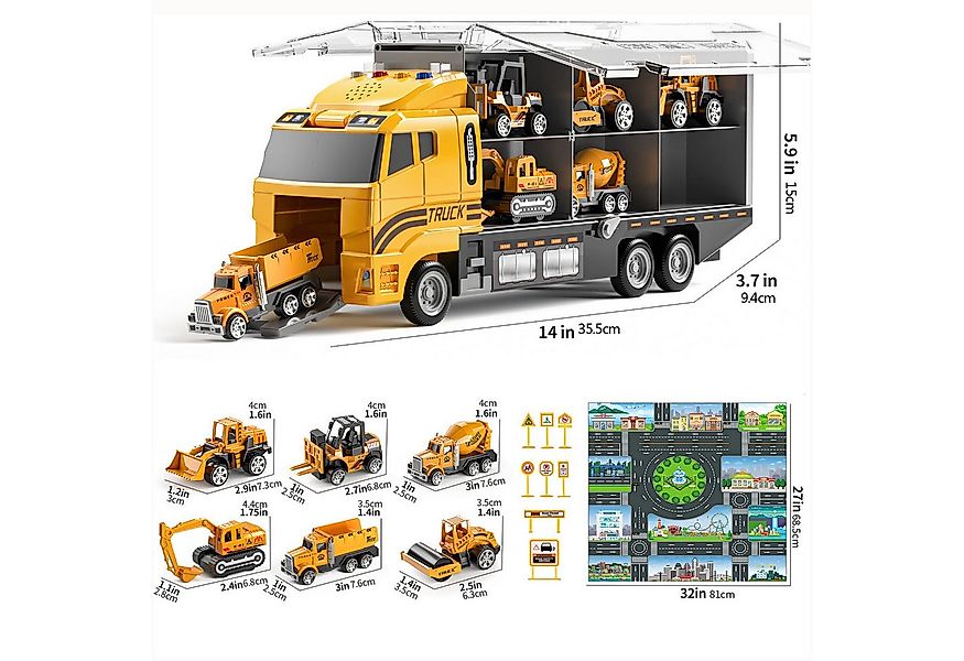 Snaen Spielzeug-Auto Bau Spielzeug Auto Träger Fahrzeug Spielzeug mit Spiel günstig online kaufen