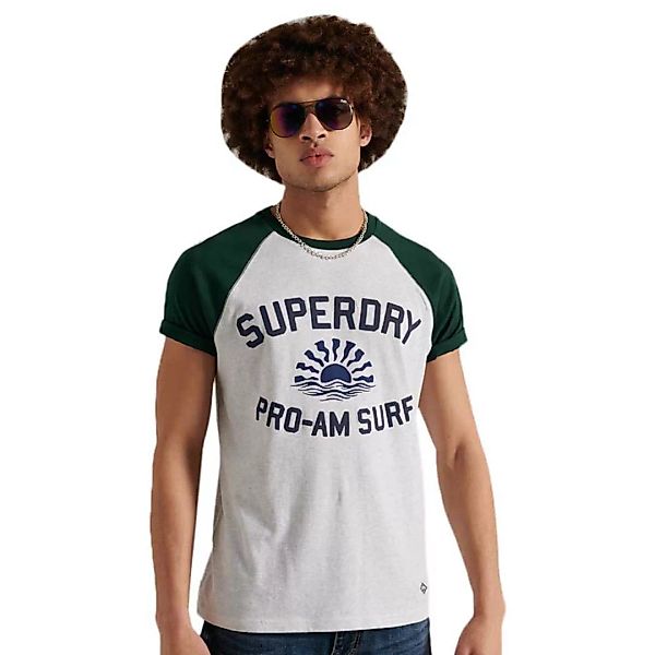 Superdry Cali Surf Graphic Baseball Kurzarm T-shirt M Ice Marl günstig online kaufen