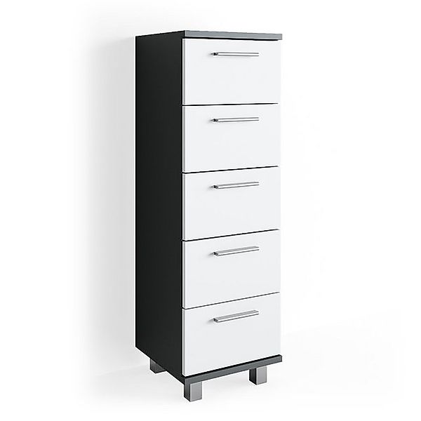 Vicco Badschrank Ilias Anthrazit/Weiß 30 x 95 cm günstig online kaufen