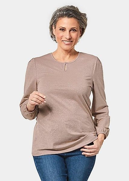 GOLDNER Langarmshirt Kurzgröße: Kurzgröße - Glanzshirt günstig online kaufen