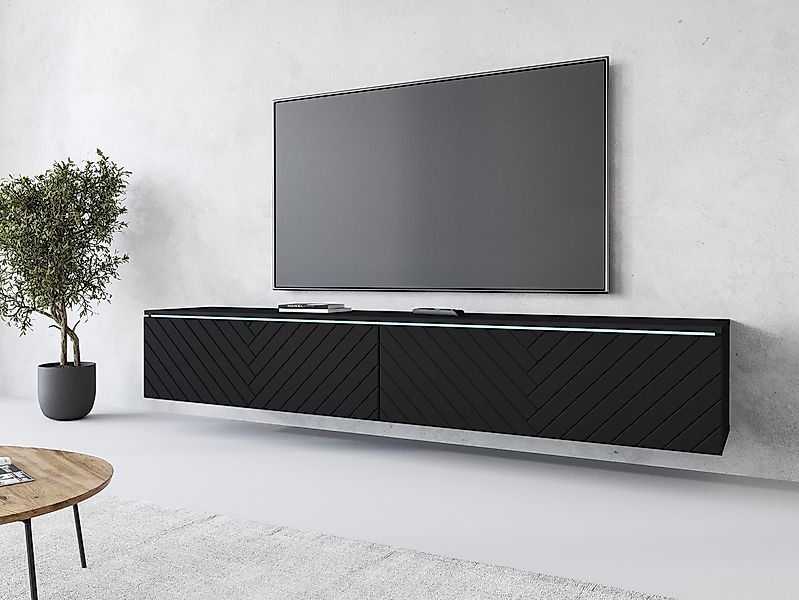 INOSIGN Lowboard Vera, wahlweise mit oder ohne Beleuchtung, gefräste MDF Fr günstig online kaufen