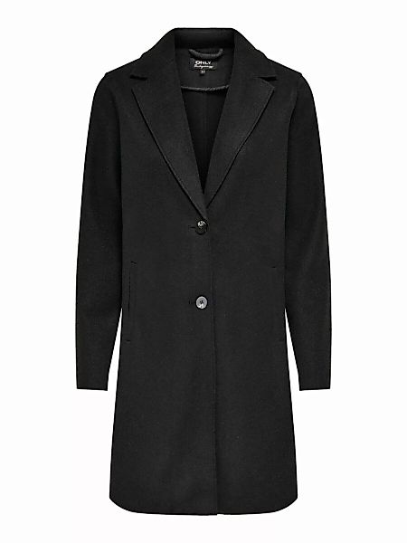 ONLY Einfarbiger Mantel Damen Schwarz günstig online kaufen