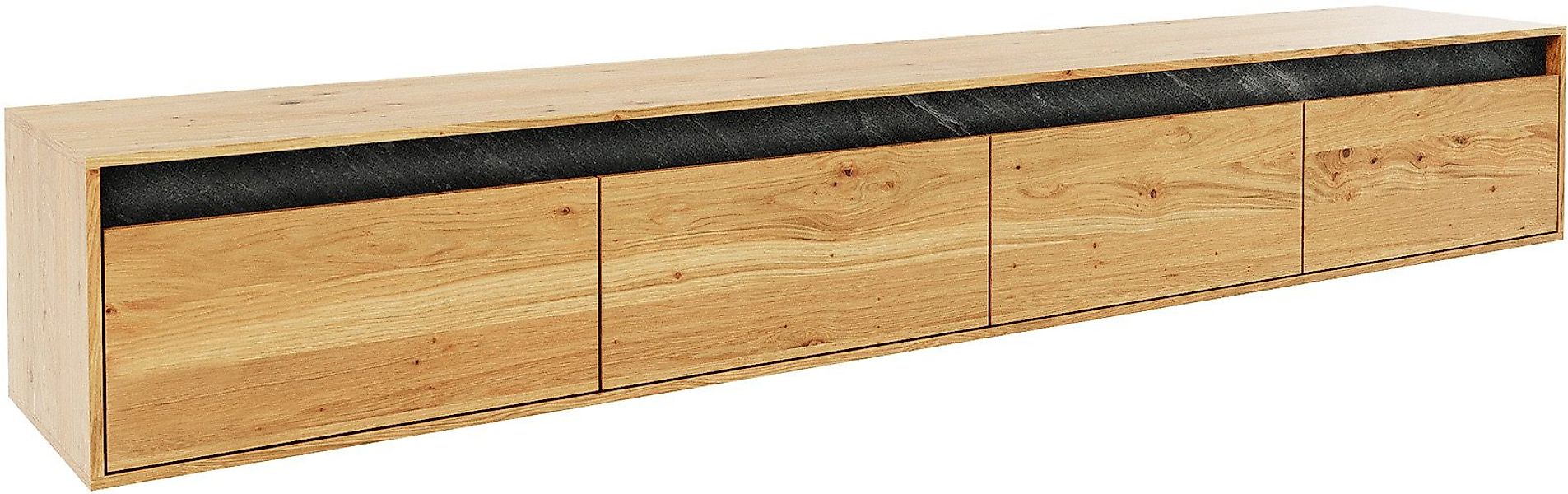 DELIFE Lowboard Stonegrace, Eiche Natur Schiefer günstig online kaufen