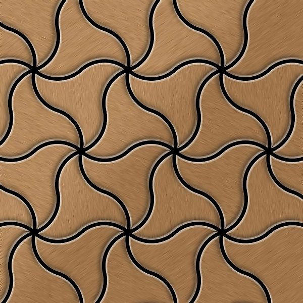 ALLOY Mosaik Fliese Massiv Metall Titan Gebürstet Kupfer 1,6mm Stark Ninja- günstig online kaufen