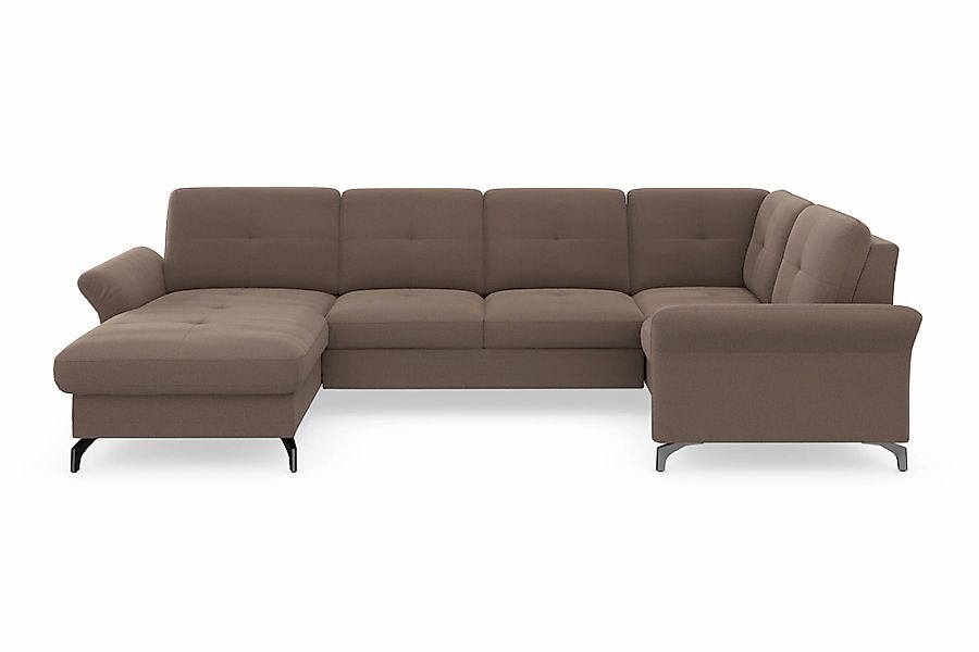 Home affaire Wohnlandschaft "Calando U-Form" wahlweise mit Bettfunktion, Be günstig online kaufen