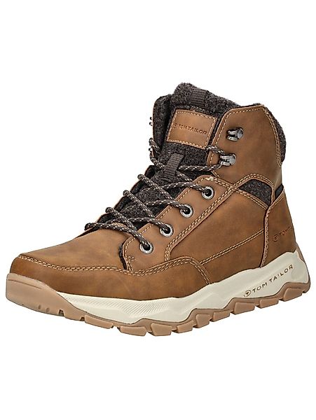 TOM TAILOR Stiefelette Lederimitat/Textil Schnürstiefelette günstig online kaufen