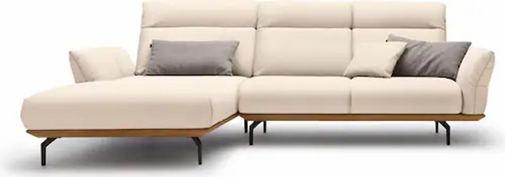 Creation BY ROLF BENZ Ecksofa »CR.460« Sockel in Nussbaum, Winkelfüße in Um günstig online kaufen