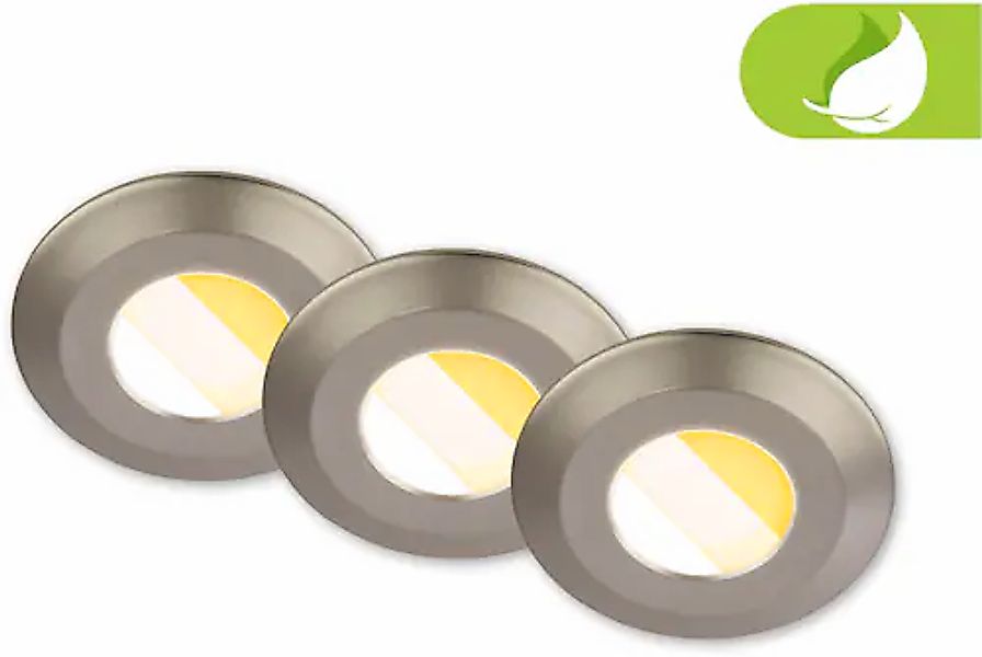 Briloner Leuchten LED Decken-Einbaustrahler, 3er-Set, Schutzart IP44 günstig online kaufen