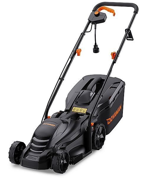 DOVAMAN Elektrorasenmäher 1300W Elektro Rasenmäher 33cm Stahlmesser 5-fach günstig online kaufen