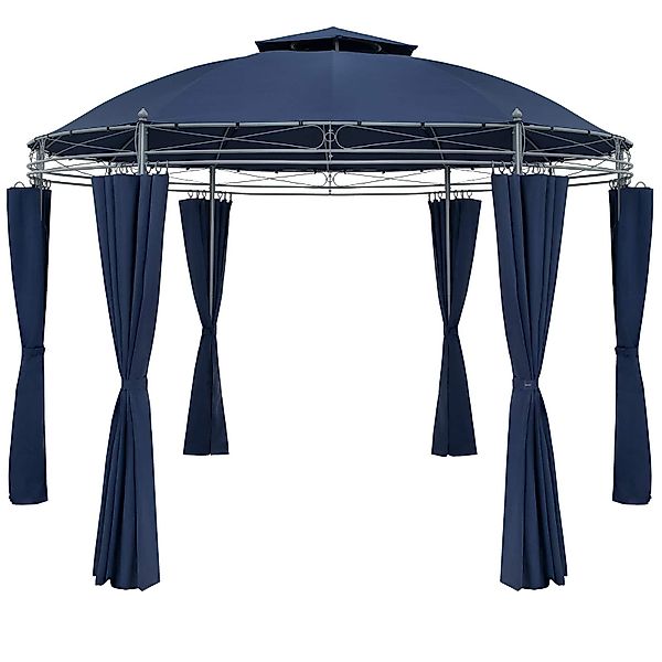 Pavillon Toscana Blau Ø3,5m UV-Schutz 50+ günstig online kaufen