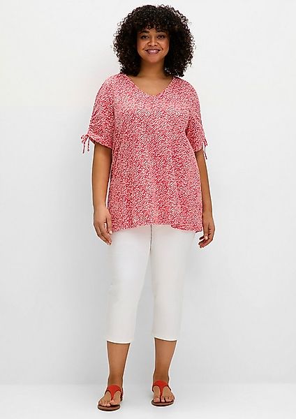 Sheego T-Shirt T-Shirt Kurzarm (2-tlg) mit Tunnelzug am Ärmel, im Doppelpac günstig online kaufen