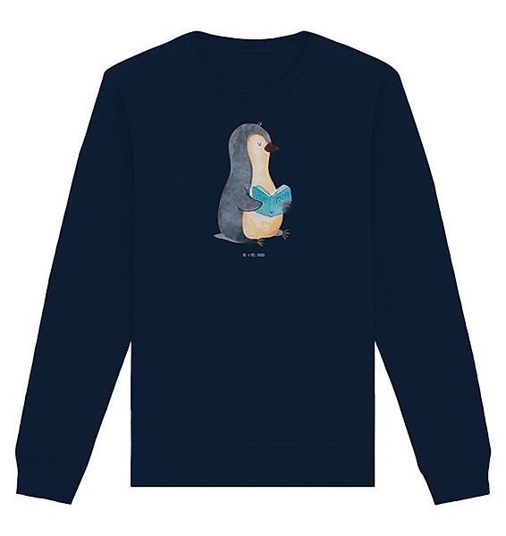 Mr. & Mrs. Panda Longpullover Größe L Pinguin Buch - French Navy - Geschenk günstig online kaufen