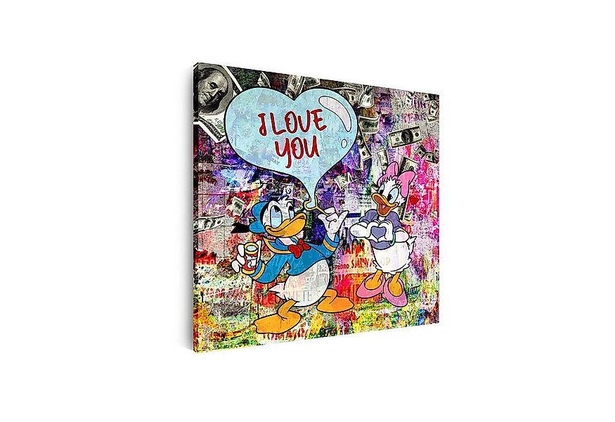 Artedinoi Leinwandbild Duck I Love You Comic Leinwandbild Wandbild Deko Kun günstig online kaufen