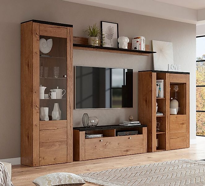 OTTO home Wohnwand Larona, Anbauwand, Set 4 Teilig, (Set, 4-St), bestehend günstig online kaufen