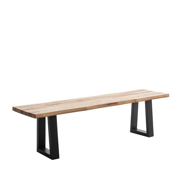 Sitzbank Küchenbank im Industry und Loft Stil mit Bügelgestell aus Metall günstig online kaufen