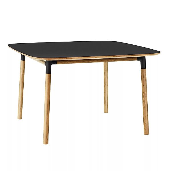 Normann Copenhagen - Form Esstisch 120x120cm - schwarz/eiche/Tischplatte Li günstig online kaufen