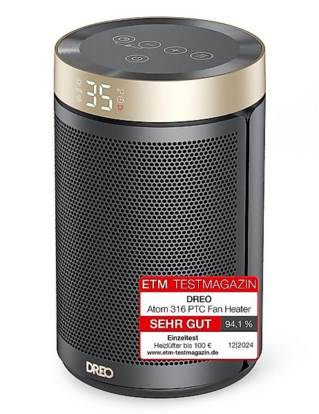 Dreo Heizlüfter Elektrische Heizung, 34 dB leise, 1500W Keramik Heizlüfter, günstig online kaufen