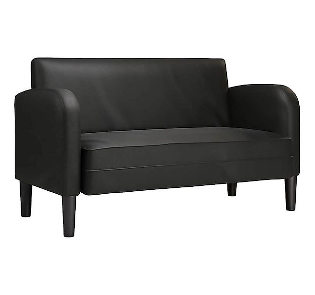 vidaXL Sofa Zweisitzer-Sofa Schwarz 110 cm Kunstleder, 1 Teile günstig online kaufen