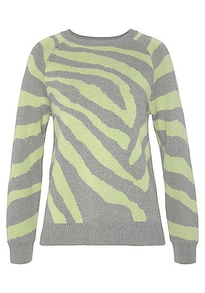 LASCANA Strickpullover, mit Zebramuster, leichter Damenpullover mit Animalp günstig online kaufen