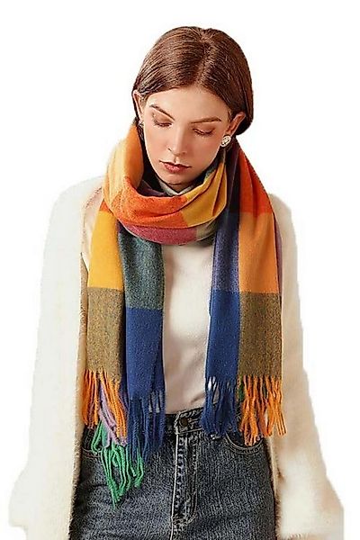 Coonoor Modeschal Karierter Damen Schal mit Fransen, im Oversize Look,für H günstig online kaufen