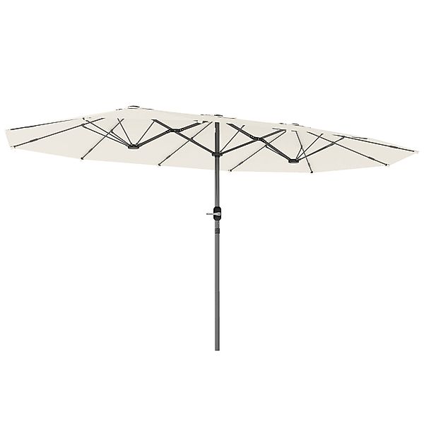 Outsunny Doppelsonnenschirm 436 x 260 cm, UV Schutz Stahl Sonnenschirm mit günstig online kaufen