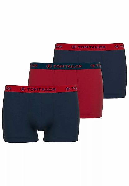 TOM TAILOR Boxershorts, (3er-Pack), weich, bequem, eng, elastisch, atmungsa günstig online kaufen