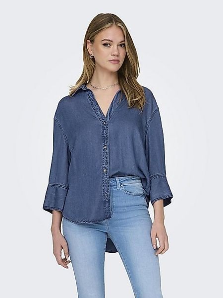 ONLY Jeansbluse ONLJOYCE 7/8 OVS DNM SHIRT QYT günstig online kaufen