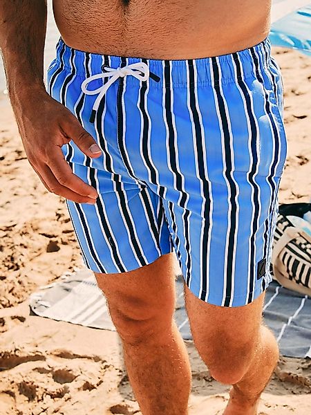Suitable Badeshorts Stripe Blau - Größe M günstig online kaufen