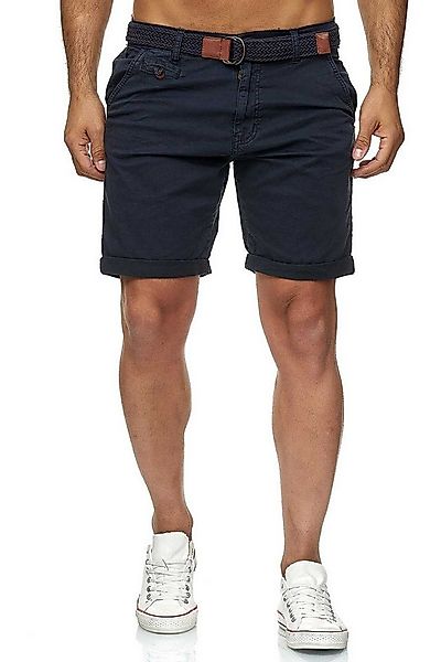 Indicode Shorts Herren kurze Hose mit Gürtel - Conor - Aus Baumwolle - Regu günstig online kaufen