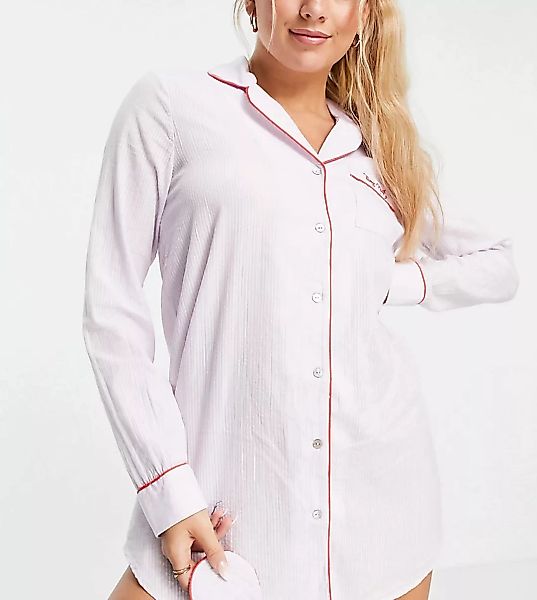 Y.A.S – Exclusive – Nachthemd aus Baumwolle mit passender Schlafmaske in Fl günstig online kaufen