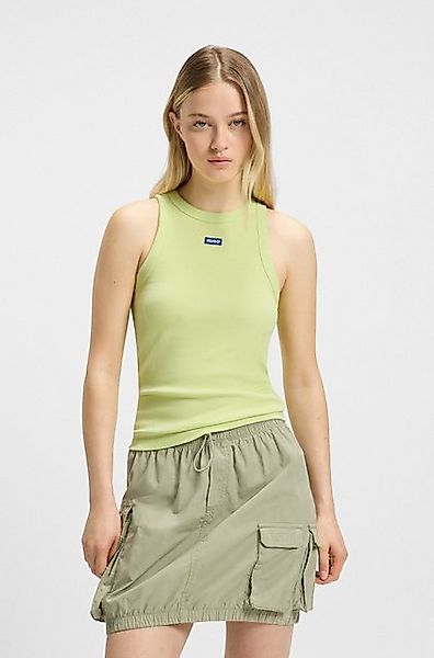 HUGO Blue Tanktop Easy Tank_B Rippware aus Baumwollmischung mit Elasthan günstig online kaufen