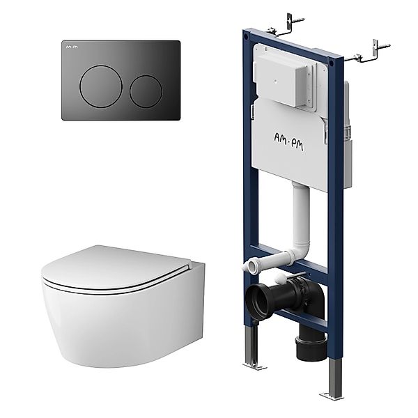 AM.PM WC Set Wand WC Vorwandelement Drückerplatte Toilette mit Spülkasten K günstig online kaufen