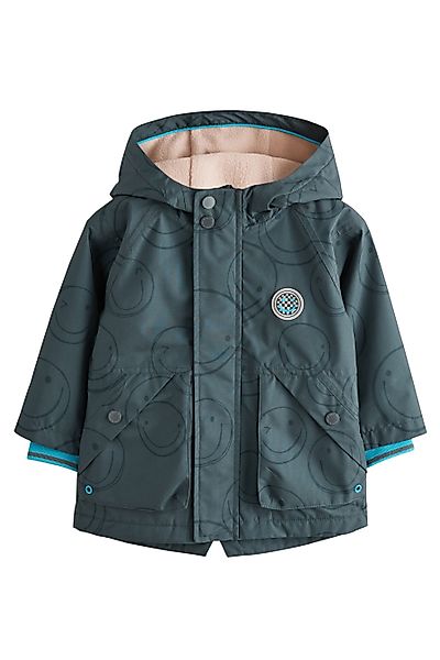 Next Regenjacke Wasserfester Mantel mit Fleece-Futter günstig online kaufen