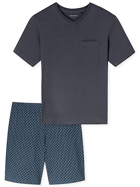 Schiesser Pyjama V-Ausschnitt - Comfort Essentials günstig online kaufen