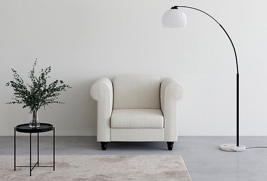 Dorel Home Chesterfield-Sessel »Felix II in Breit-Cord«, mit Rückenlehne 3- günstig online kaufen